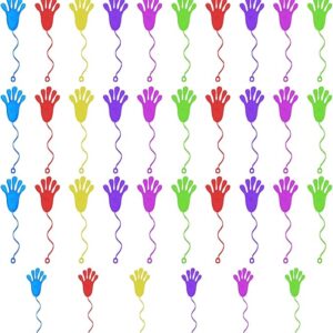 Traxenta 36 Stück Gummi Hand, Klebehände Spielzeug, Klebehand Spielzeug, Klatschhand für Kinder Set, Klebrigkeit Klatschhände Set, Klebrige Gummihand, Bunte Glibberhand für Den Kindergeburtstag